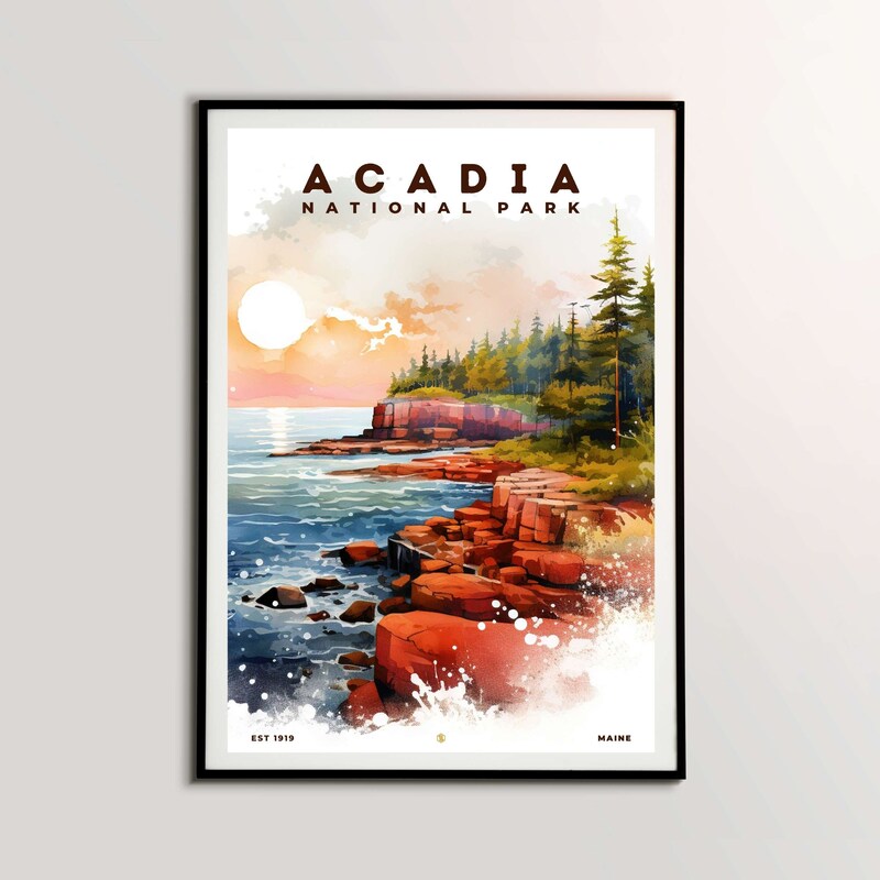 Acadia National Park Poster, Travel Art, Office Poster, Home Decor | S8